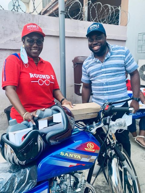 Motorbikes donation to MP for campaign